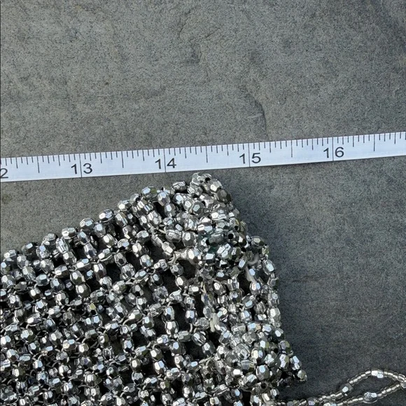 Silver Fringe Statement Belt/Shawl - NOTE SIZING - Picture 7 of 7